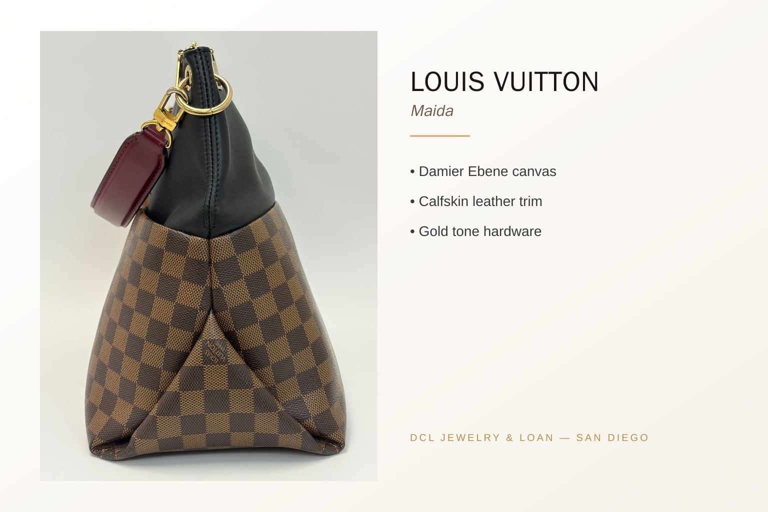 Louis Vuitton Maida Damier Ebene Bag