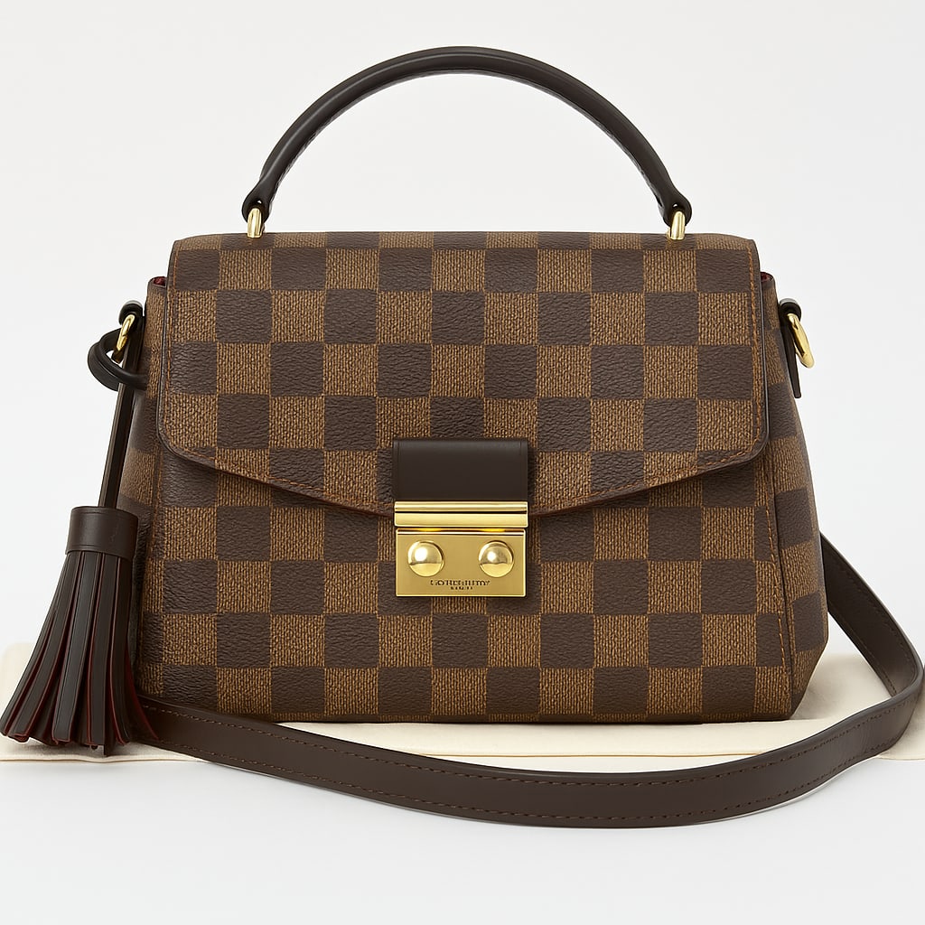 Louis Vuitton Damier Ebene Croisette Handbag