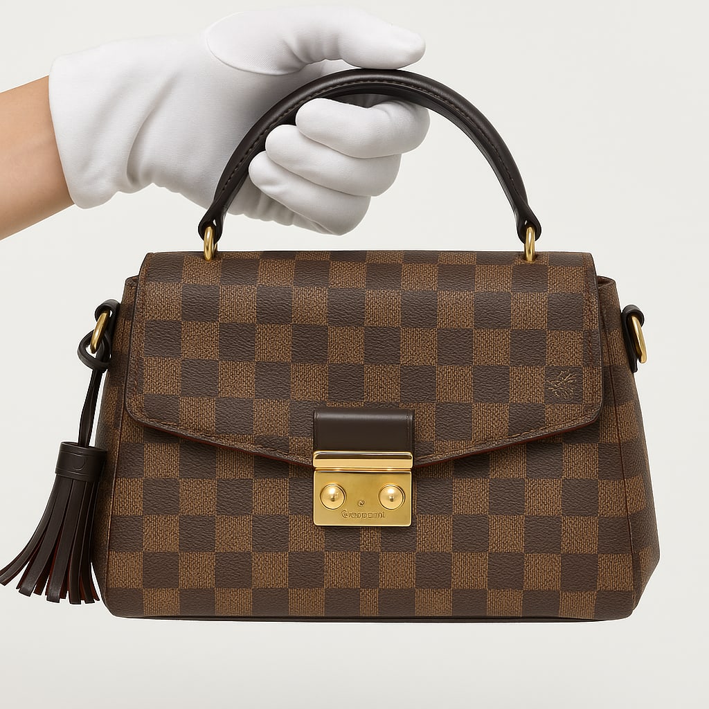 Louis Vuitton Damier Ebene Croisette Handbag
