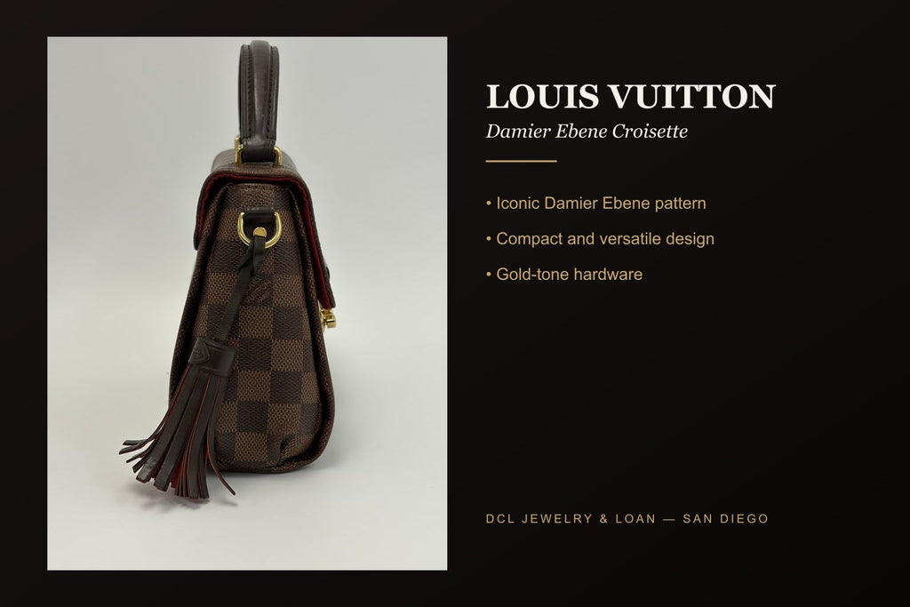 Louis Vuitton Damier Ebene Croisette Handbag