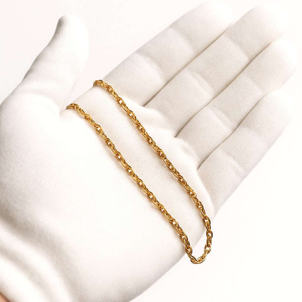14K Yellow Gold Mariner Chain 18.5 Inch
