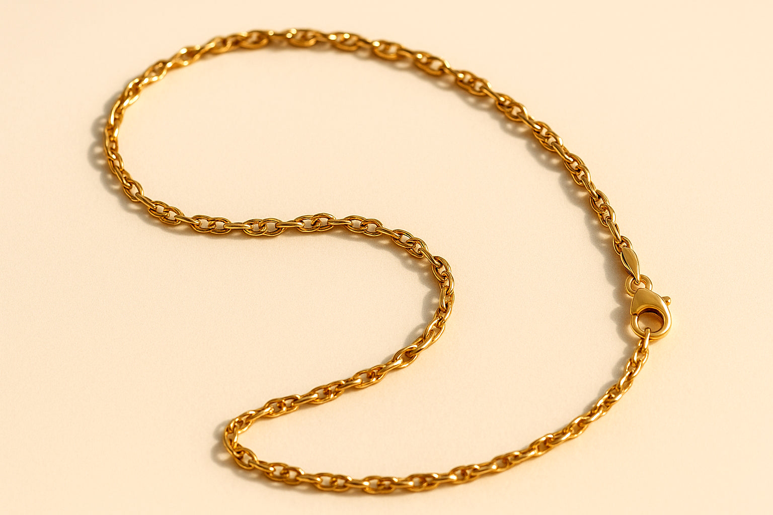 14K Yellow Gold Mariner Chain 18.5 Inch