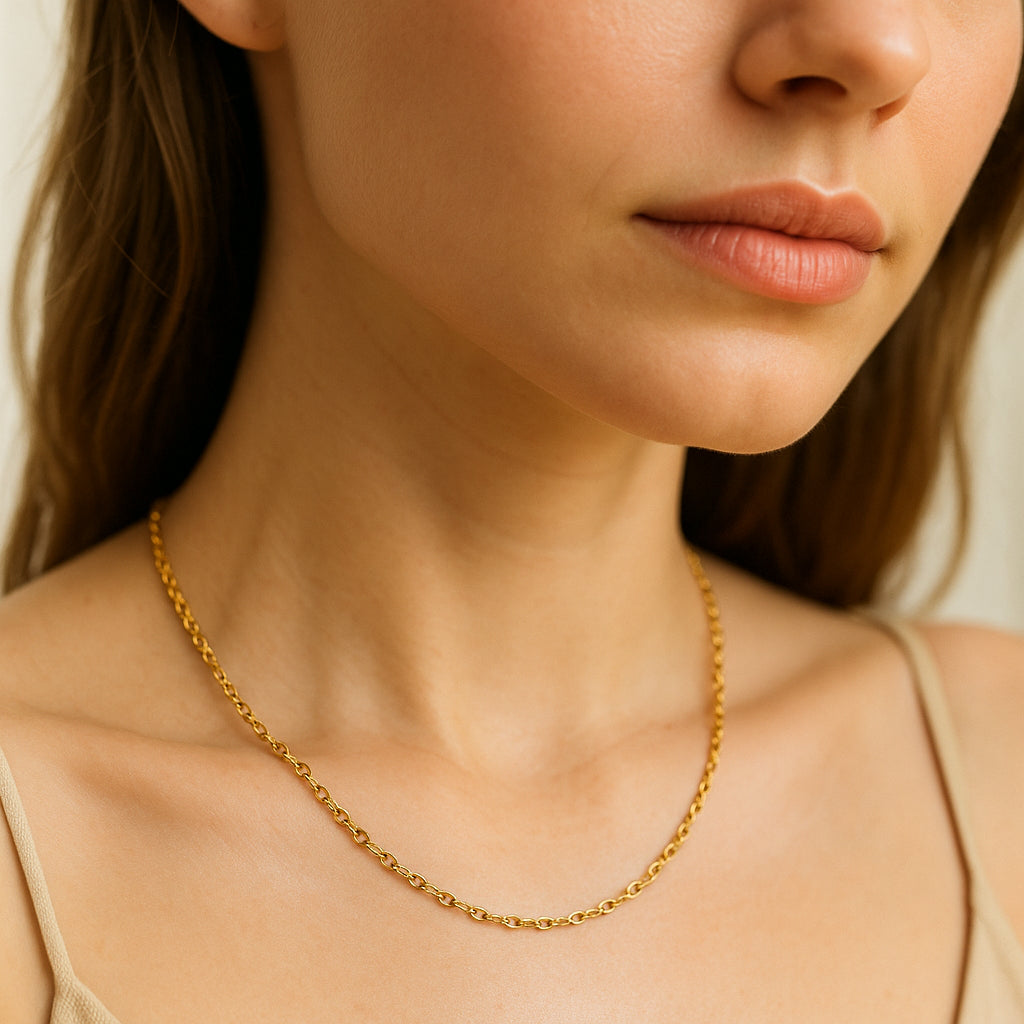 14K Yellow Gold Mariner Chain 18.5 Inch
