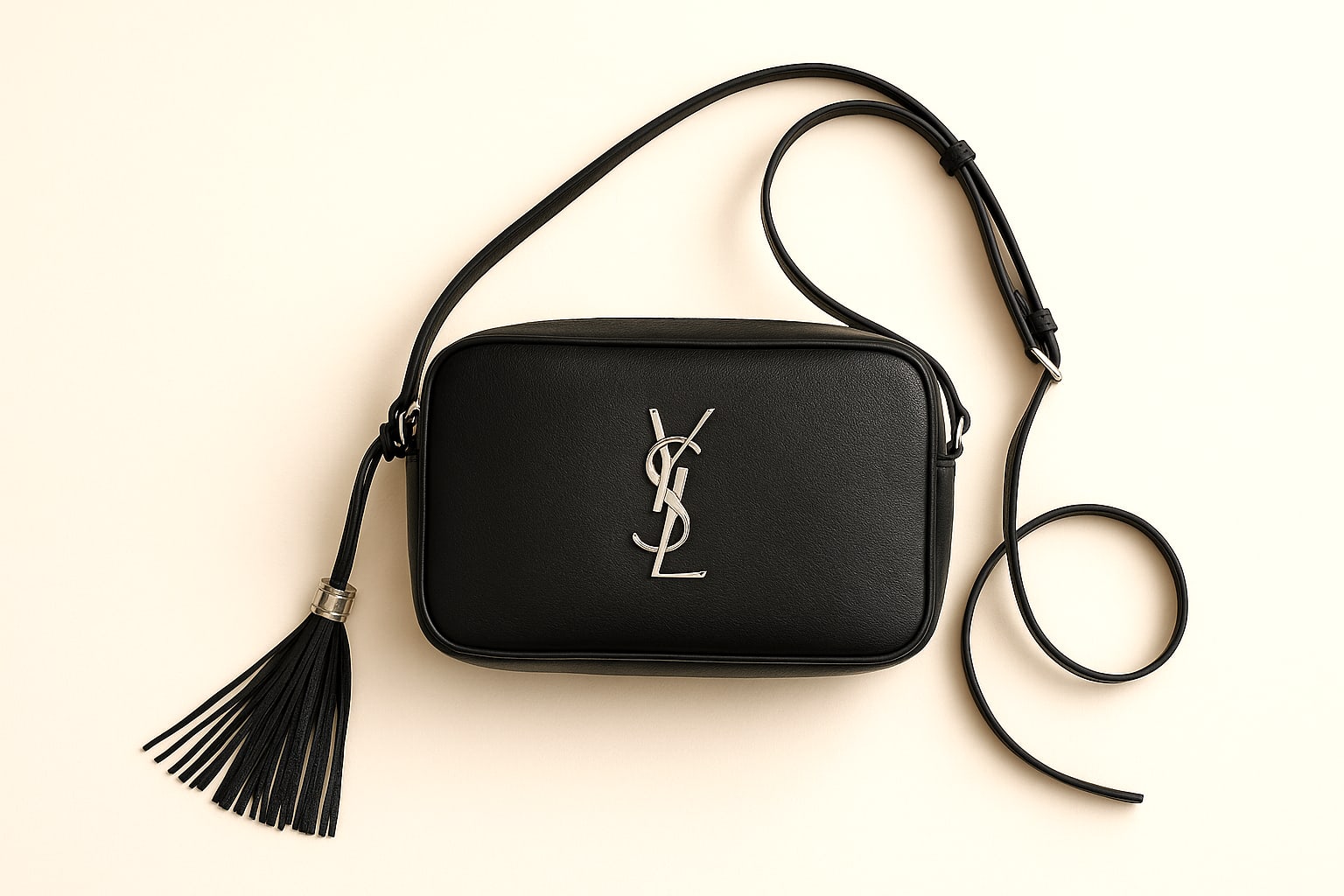 YSL Lou Camera Bag Black Lambskin