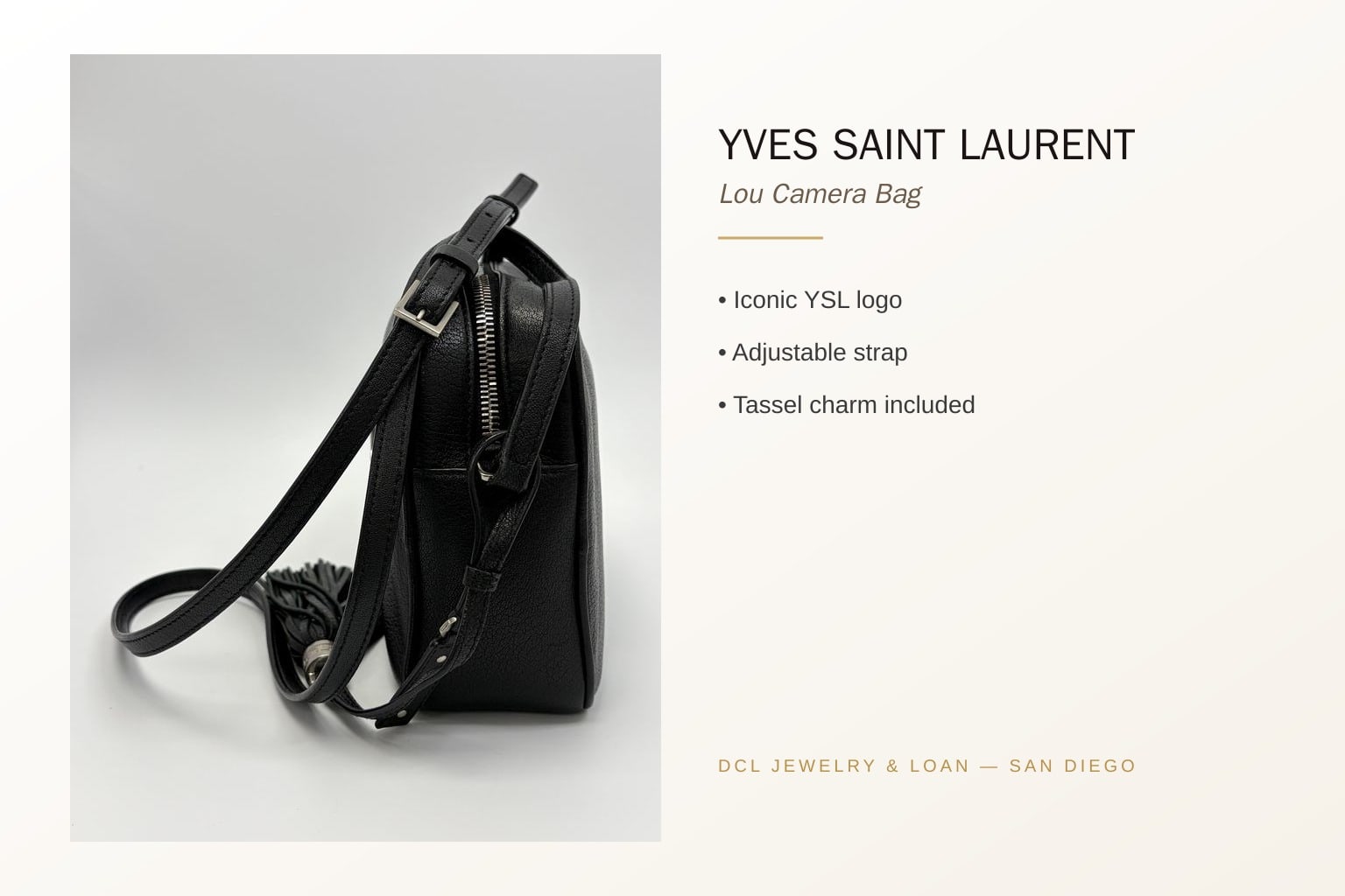 YSL Lou Camera Bag Black Lambskin