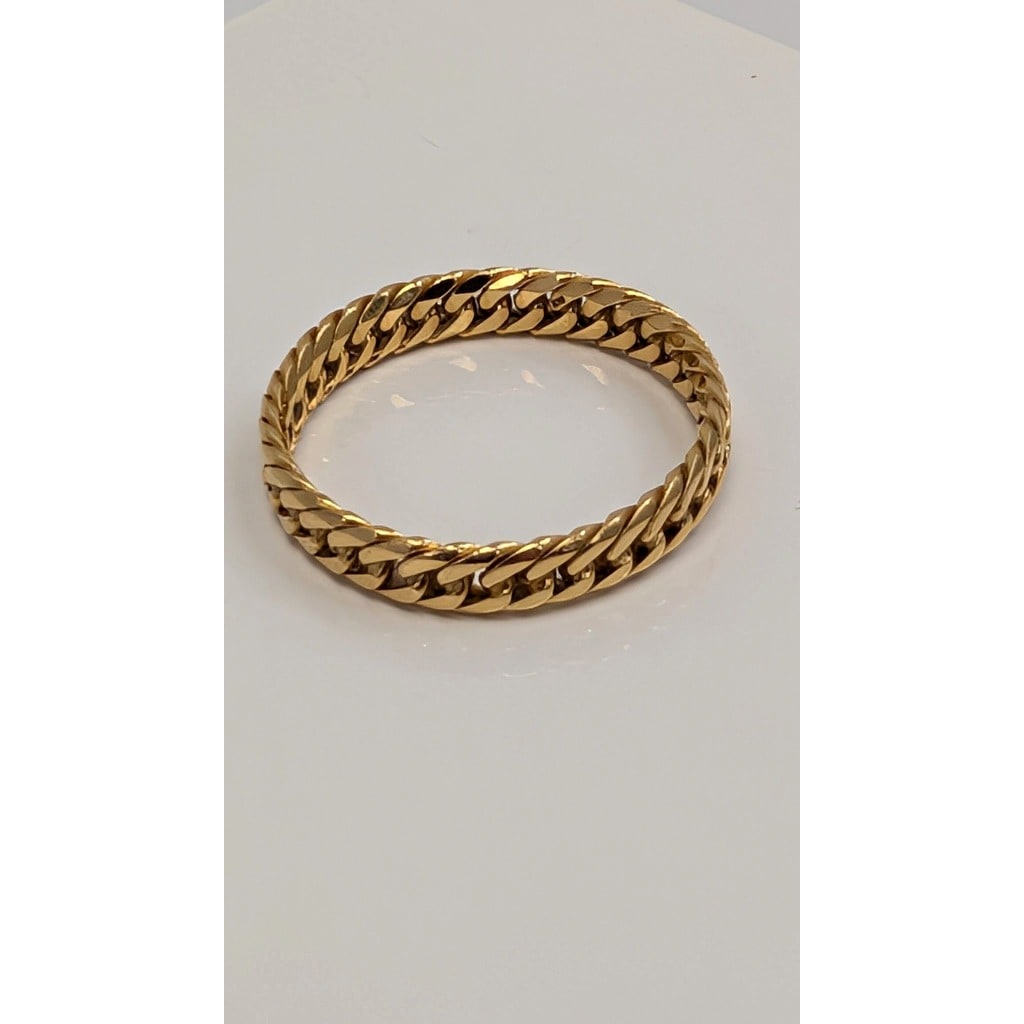 18K Yellow Gold Cuban Link Ring