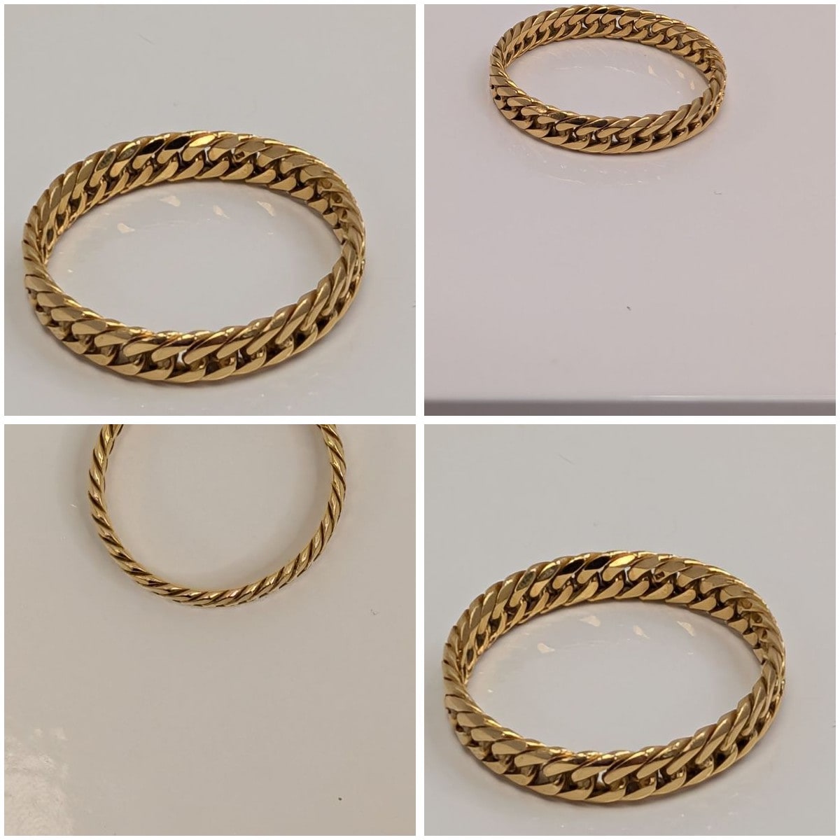 18K Yellow Gold Cuban Link Ring