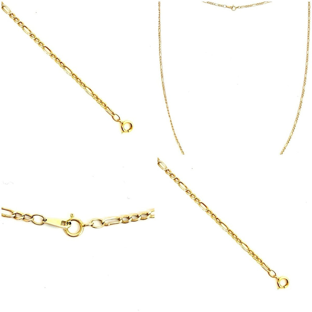 10K Yellow Gold Figaro Chain 25"