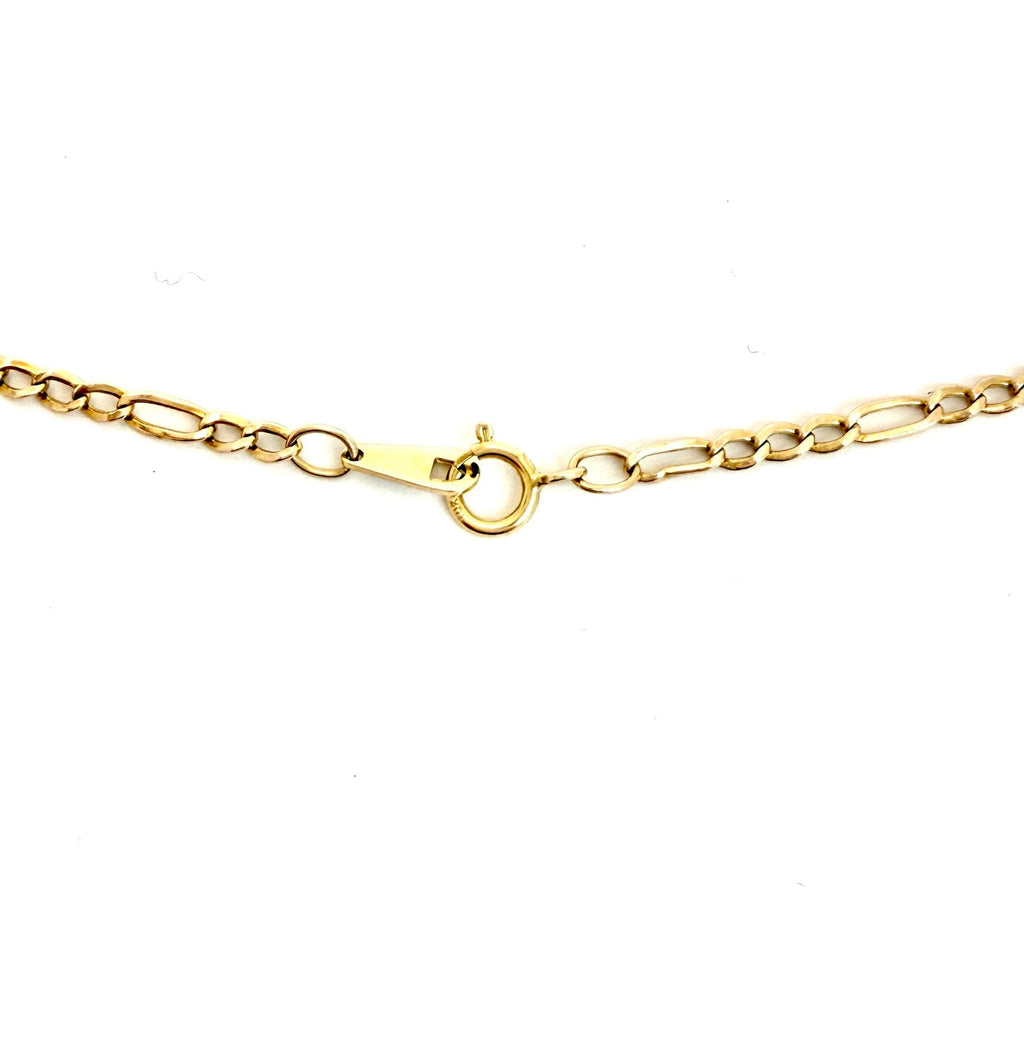 10K Yellow Gold Figaro Chain 25"