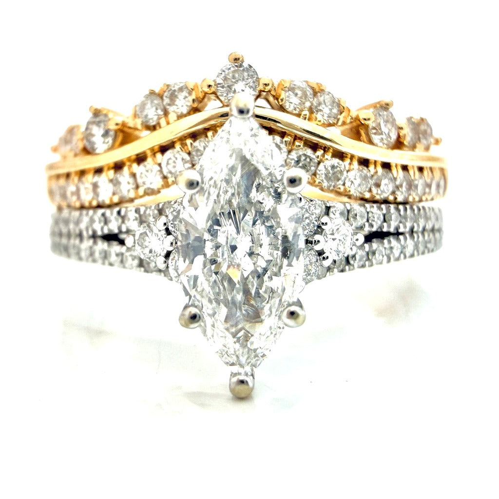 14K Two-Toned Gold 1.50 ctw Diamond Ring