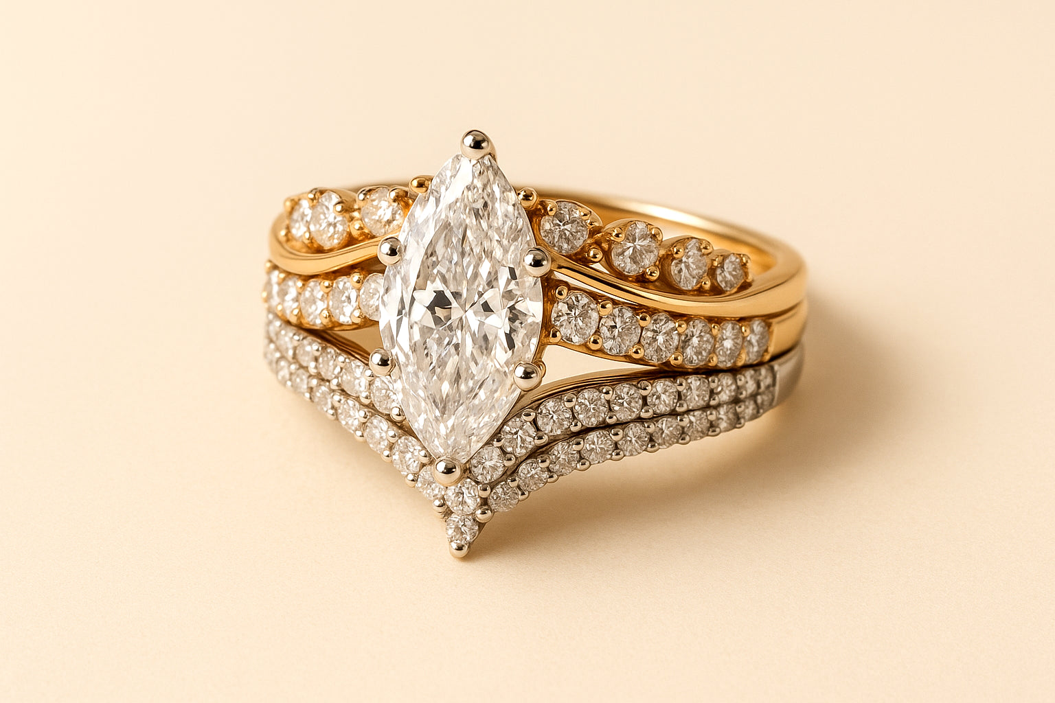 14K Two-Toned Gold 1.50 ctw Diamond Ring