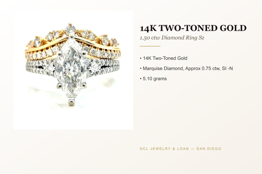 14K Two-Toned Gold 1.50 ctw Diamond Ring