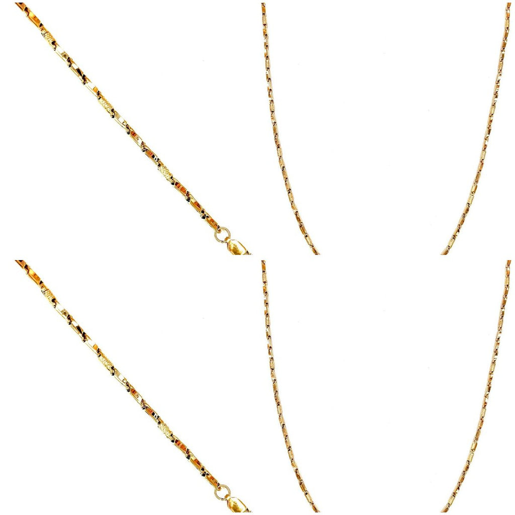 18K Gold Mirrored Bar-Link Chain 22"