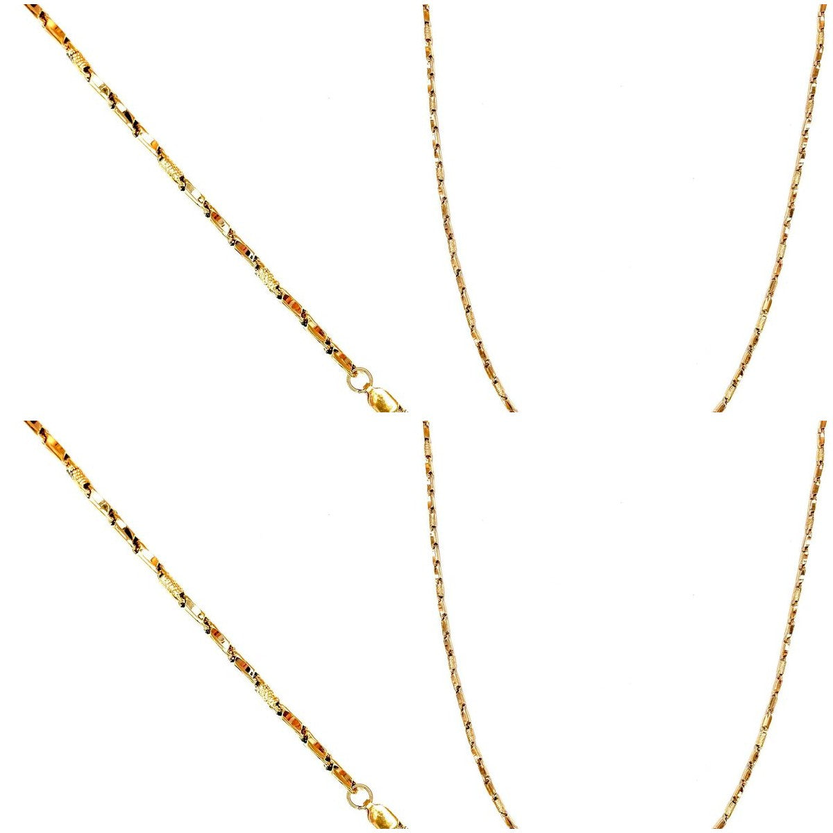 18K Gold Mirrored Bar-Link Chain 22"