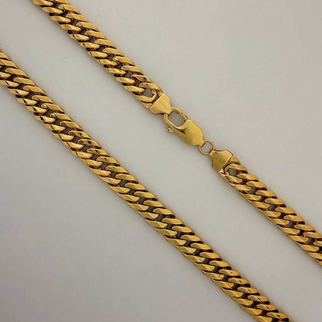 10K Yellow Gold Cuban Link Chain 22"