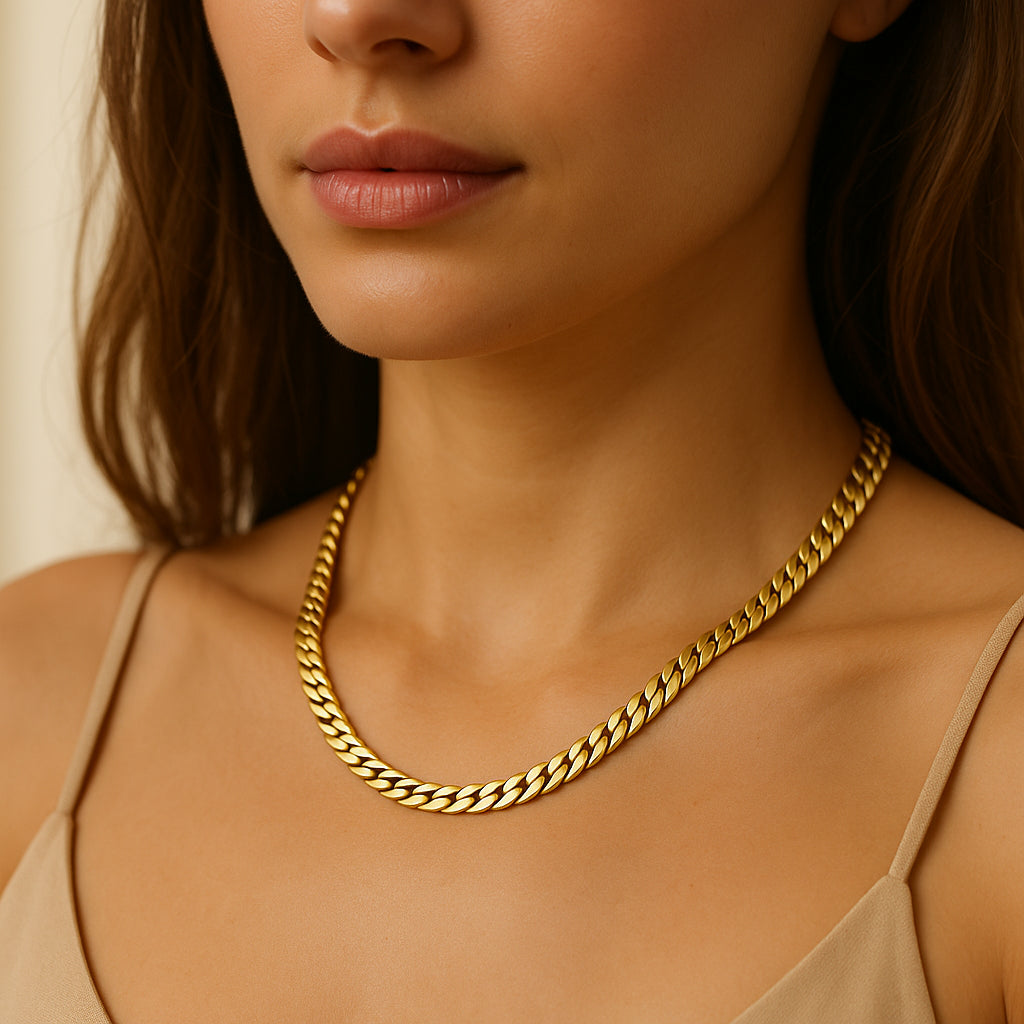 10K Yellow Gold Cuban Link Chain 22"