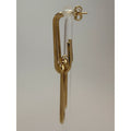 14K Yellow Gold Paperclip Earrings