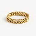18K Yellow Gold Cuban Link Ring 1