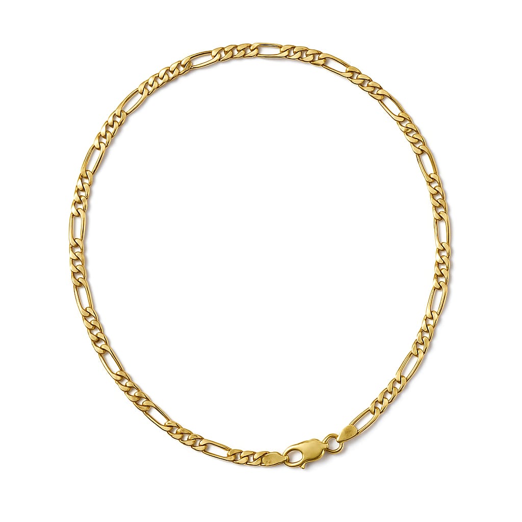 14K Yellow Gold Figaro Chain Necklace 18" 1