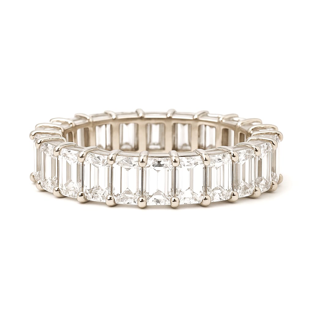 18K White Gold 4.0 ctw Diamond Eternity Band 1