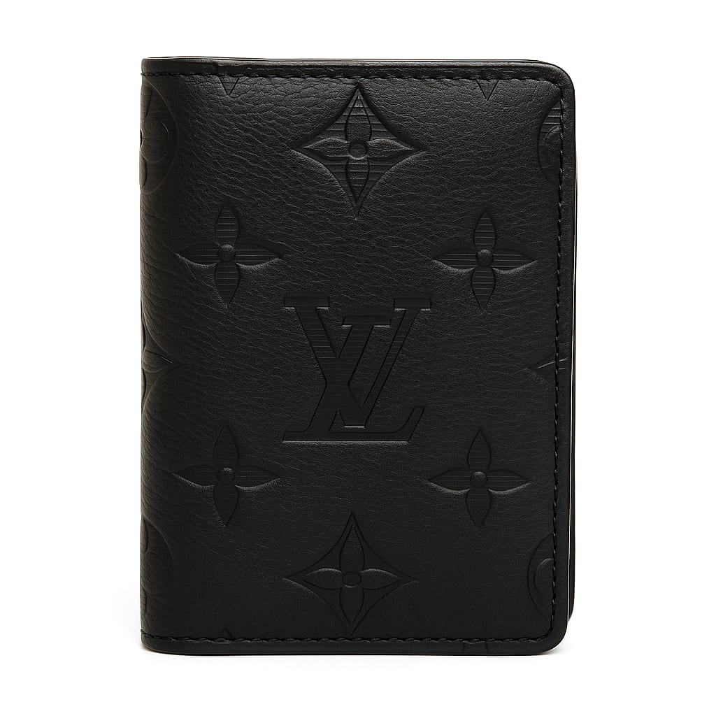 Louis Vuitton Pocket Organizer Black Monogram Shadow 1