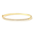 14K Gold 1.00 ctw Diamond Bangle Bracelet 7" 1