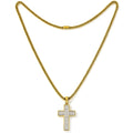 14K Yellow Gold 1.00 ctw Diamond Cross Necklace 1