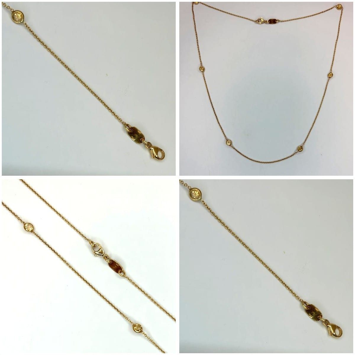 14K Yellow Gold 0.42 ctw Citrine Cable Chain 2