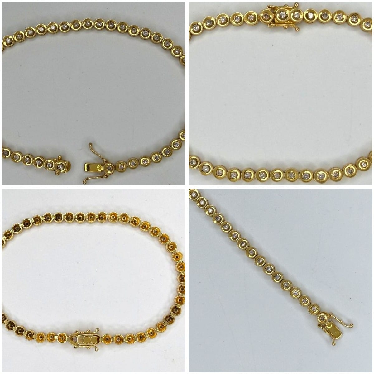 18K Yellow Gold 0.72 ctw Diamond Tennis Bracelet 2