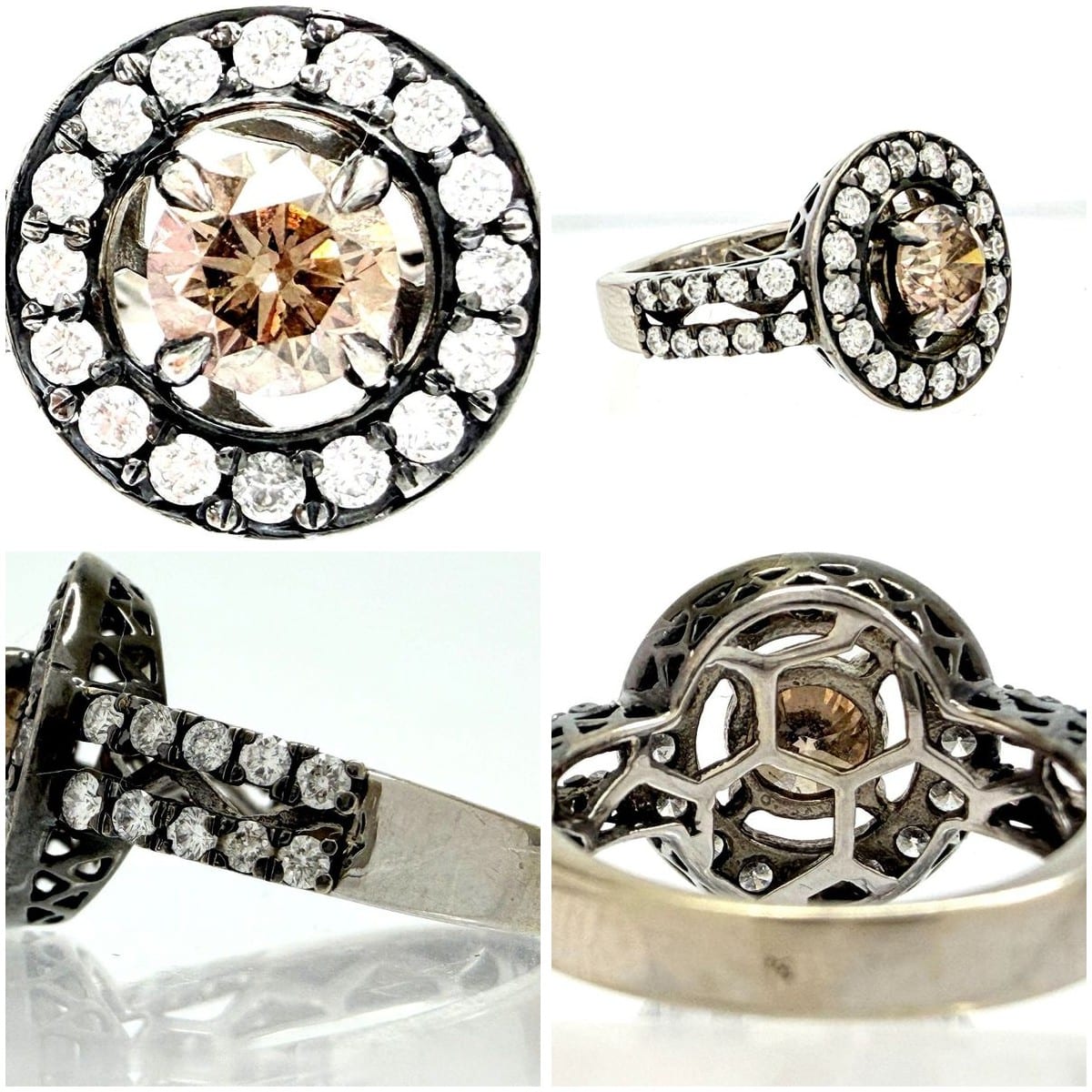 14K White Gold 1.83 ctw Diamond Ring 2