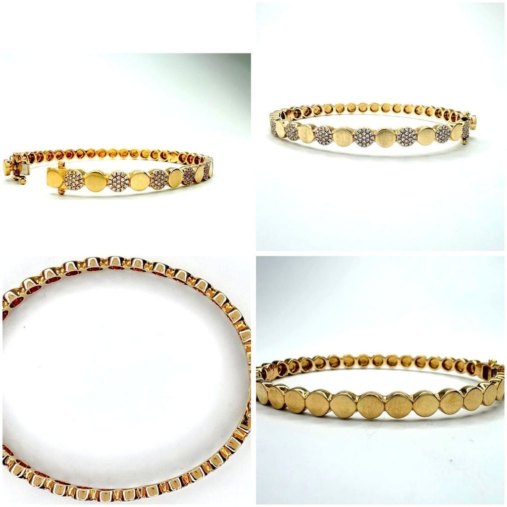 14K Yellow Gold 0.75 ctw Diamond Bangle 3