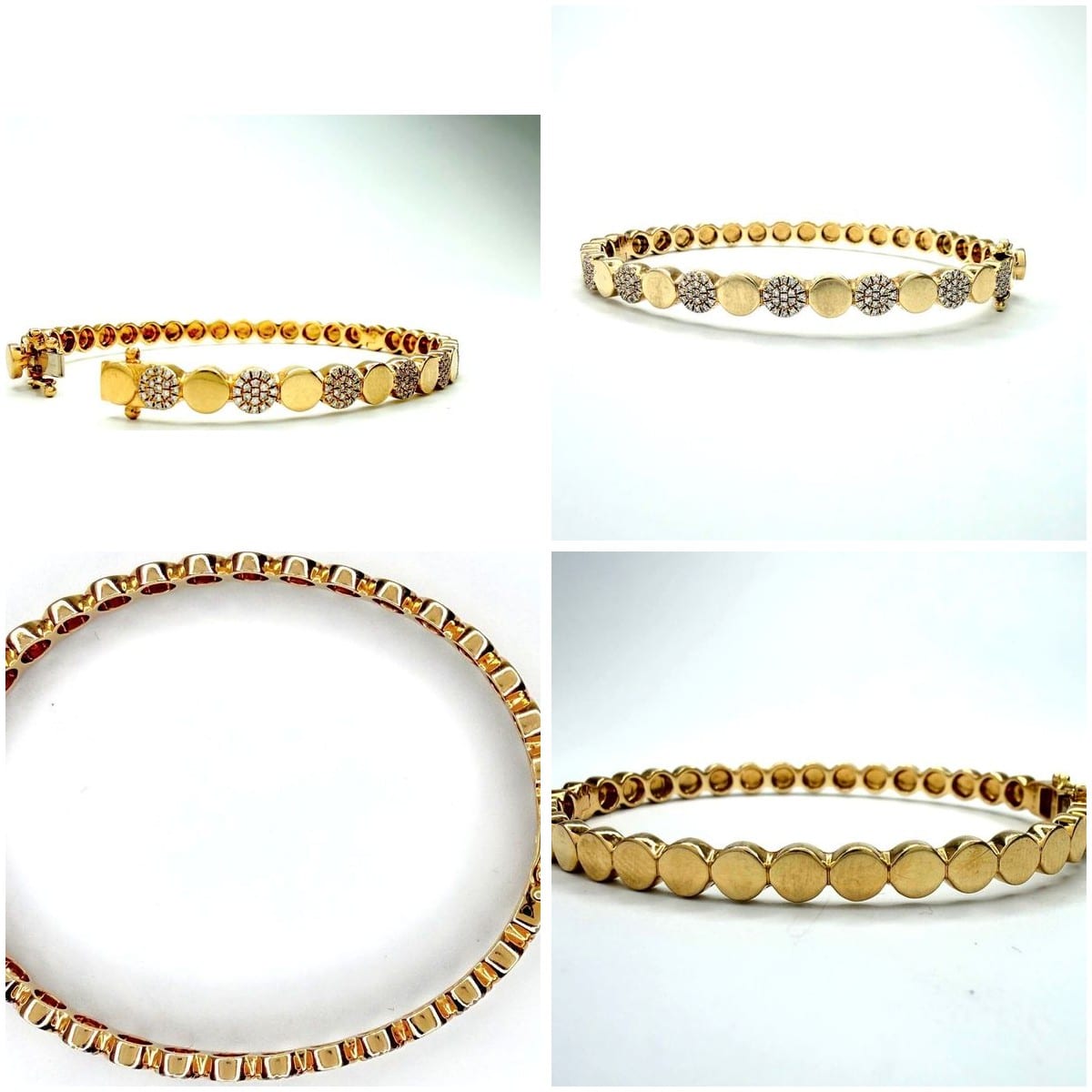 14K Yellow Gold 0.75 ctw Diamond Bangle 3