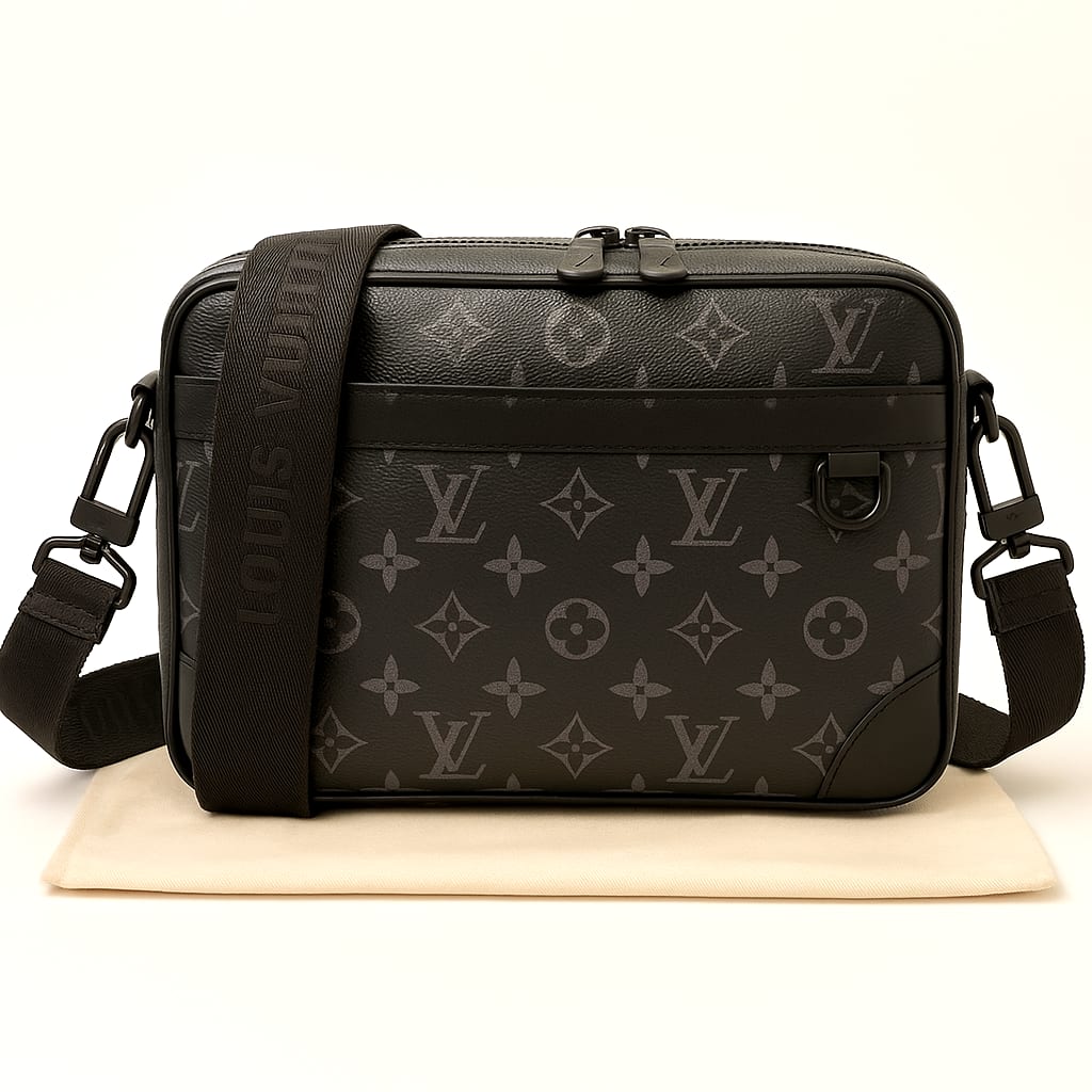 Louis Vuitton Alpha Messenger Bag Monogram Eclipse OS 4