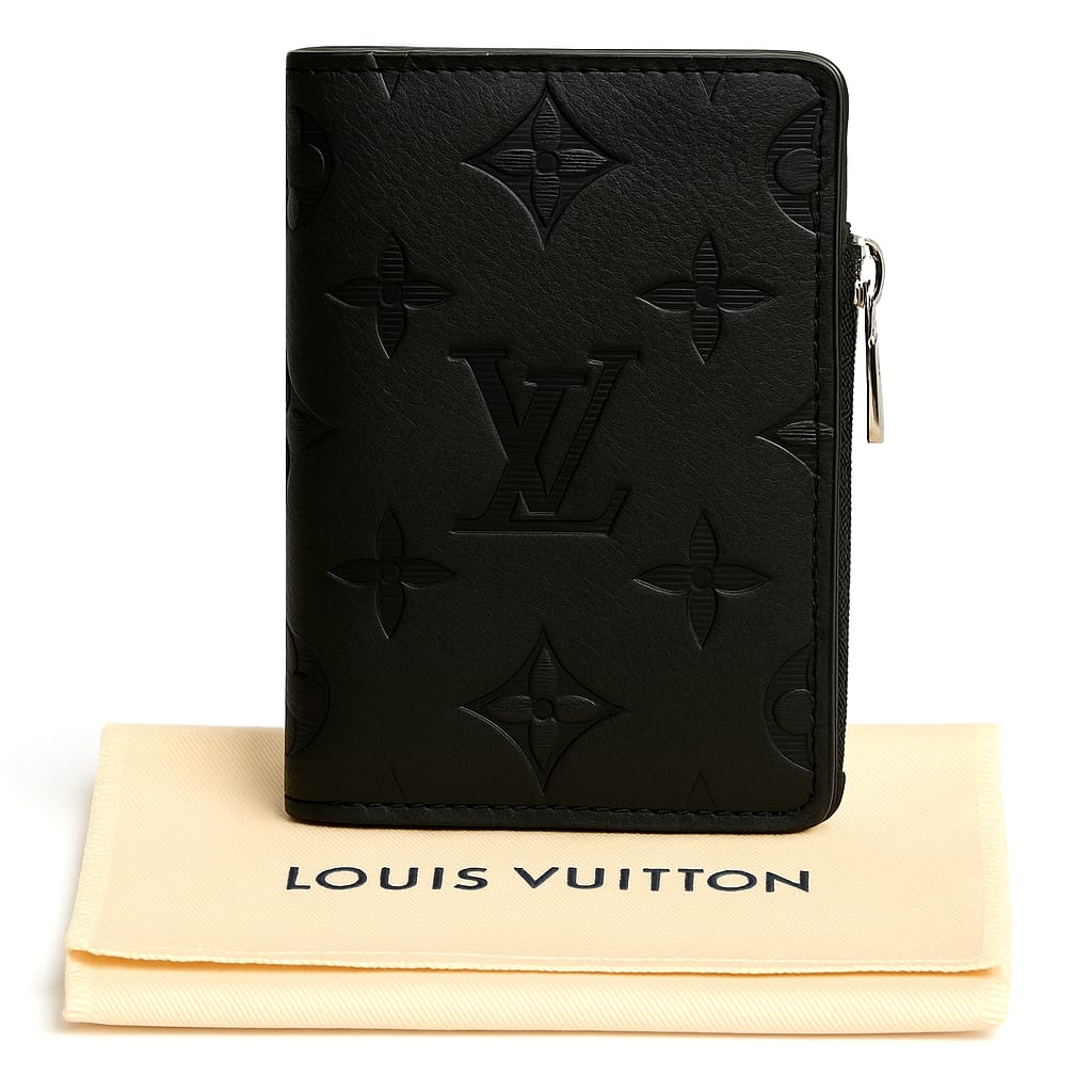 Louis Vuitton Pocket Organizer Black Monogram Shadow 4