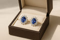 18kt White Gold Diamond & Tanzanite Earrings 5