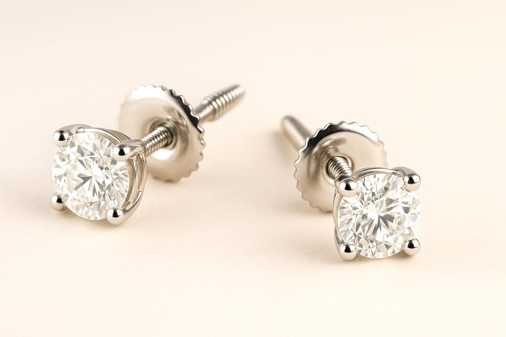 14K White Gold 0.50 ctw Diamond Stud Earrings 4