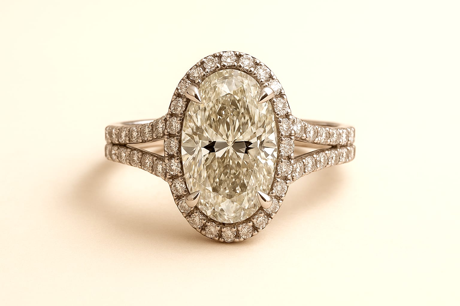 18kt White Gold 4.0 ctw Diamond Ring 4