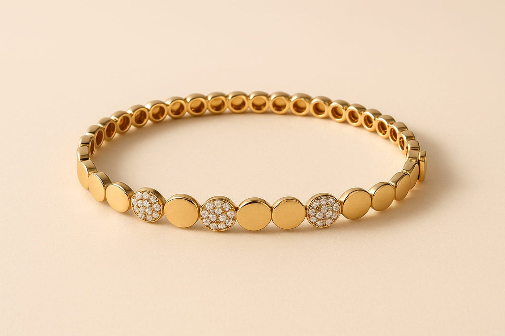 14K Yellow Gold 0.75 ctw Diamond Bangle 5