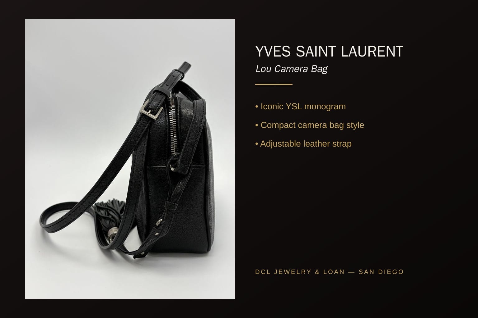 YSL Lou Camera Bag Black Lambskin 5