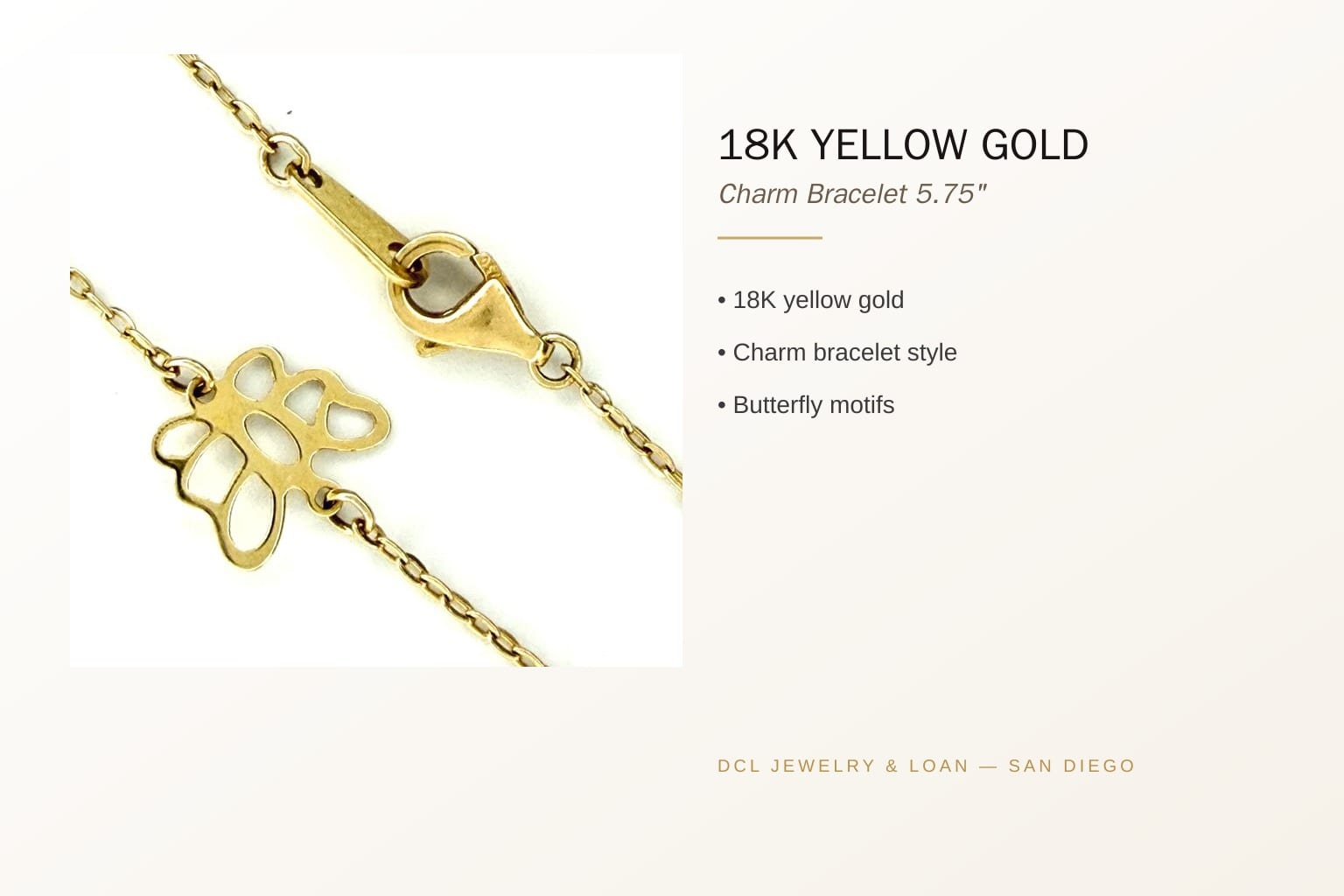 18K Yellow Gold Charm Bracelet 5