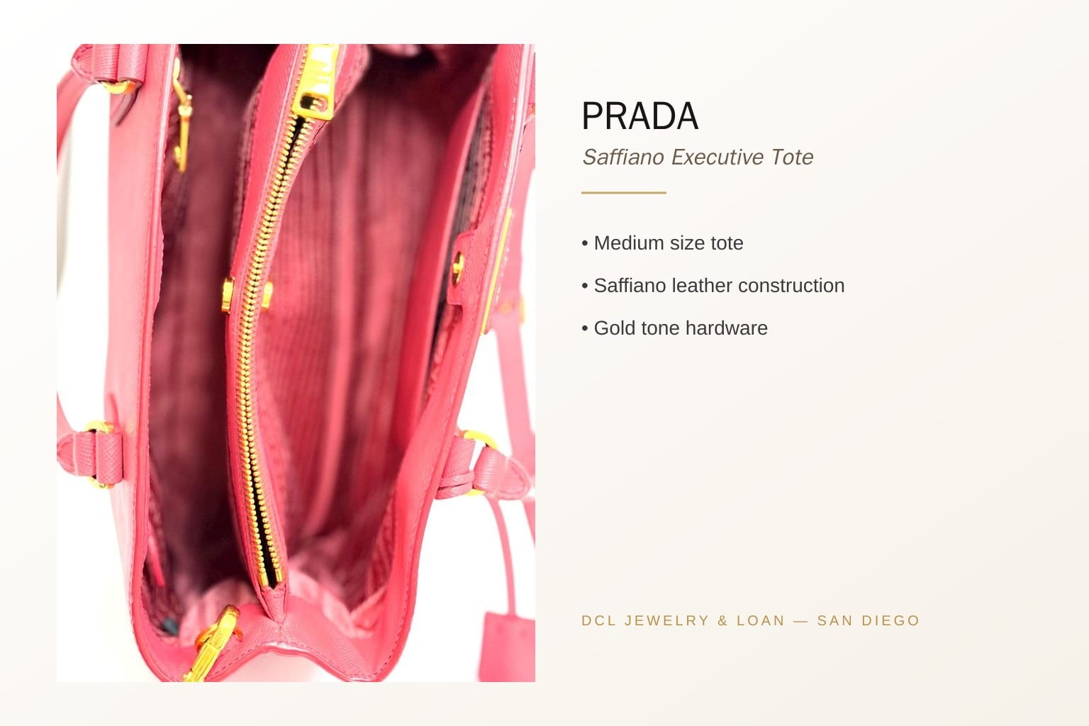 Prada Saffiano Executive Tote Medium Pink 5