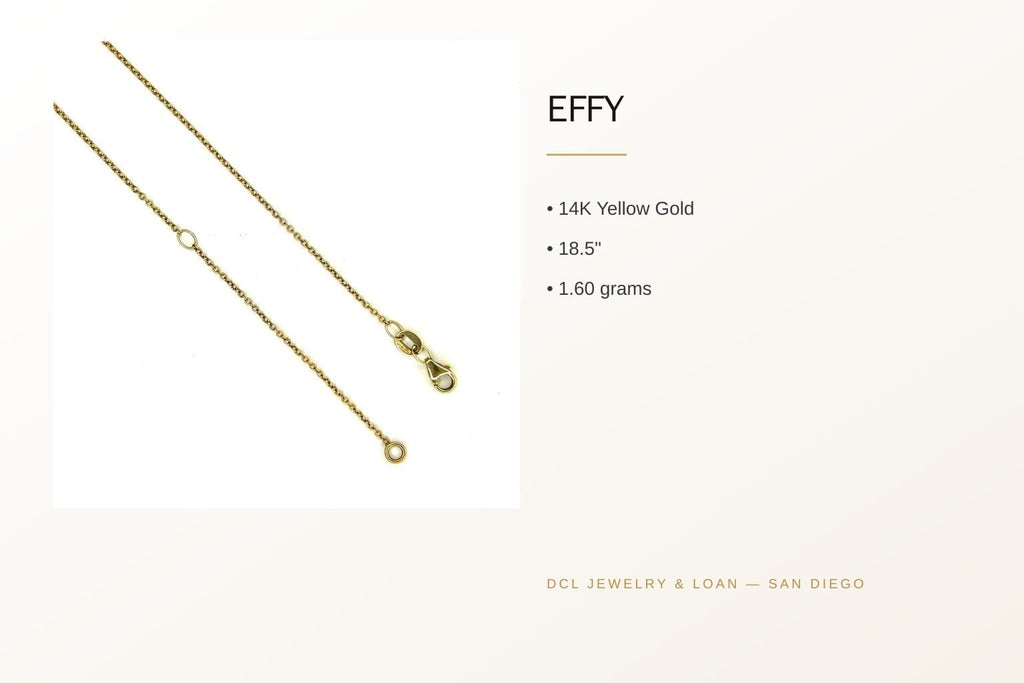 EFFY 14K Yellow Gold Cable Chain 18.5" 5