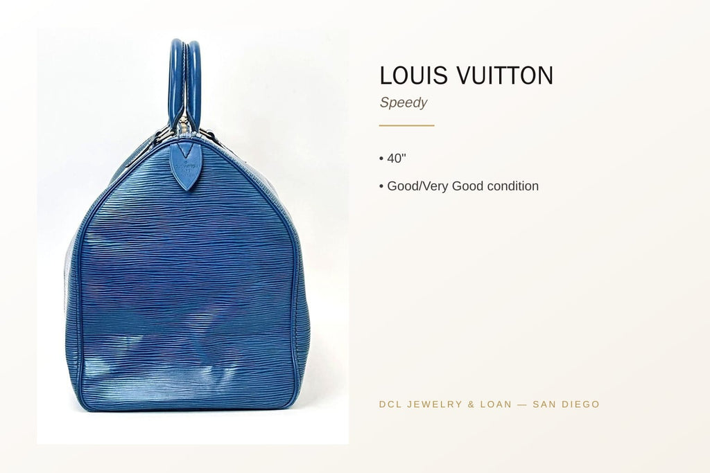 Louis Vuitton Speedy 40 Epi Toledo Blue 6