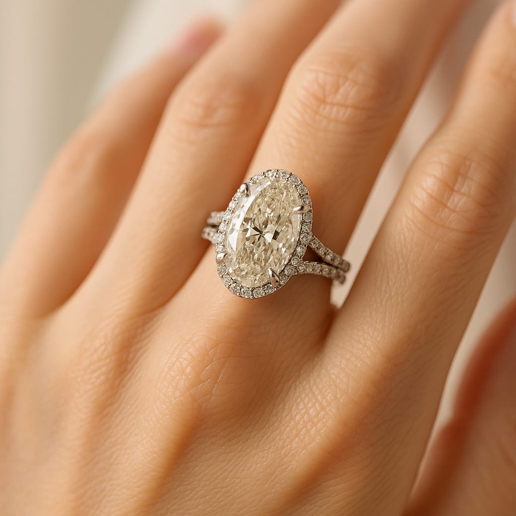 18kt White Gold 4.0 ctw Diamond Ring 6