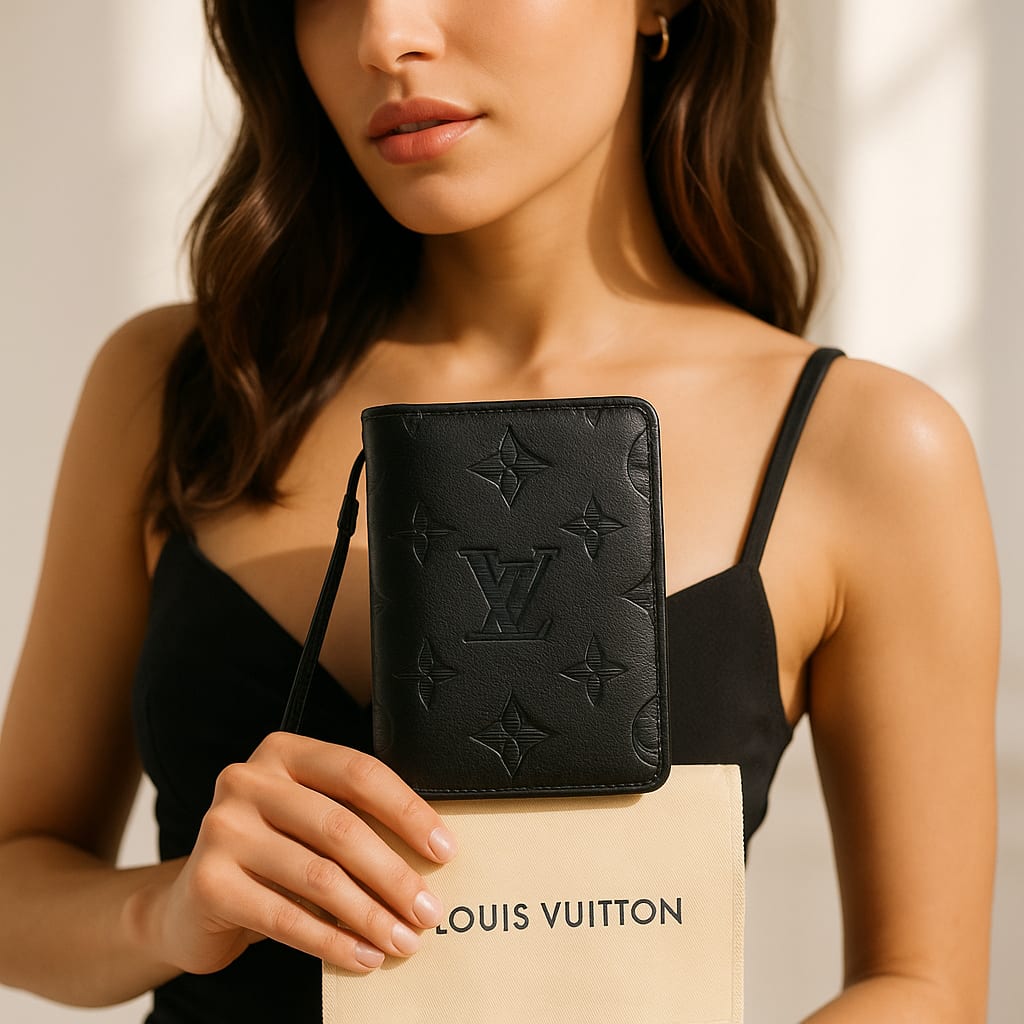 Louis Vuitton Pocket Organizer Black Monogram Shadow 7