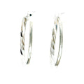 18K White Gold Hoop Earrings 1