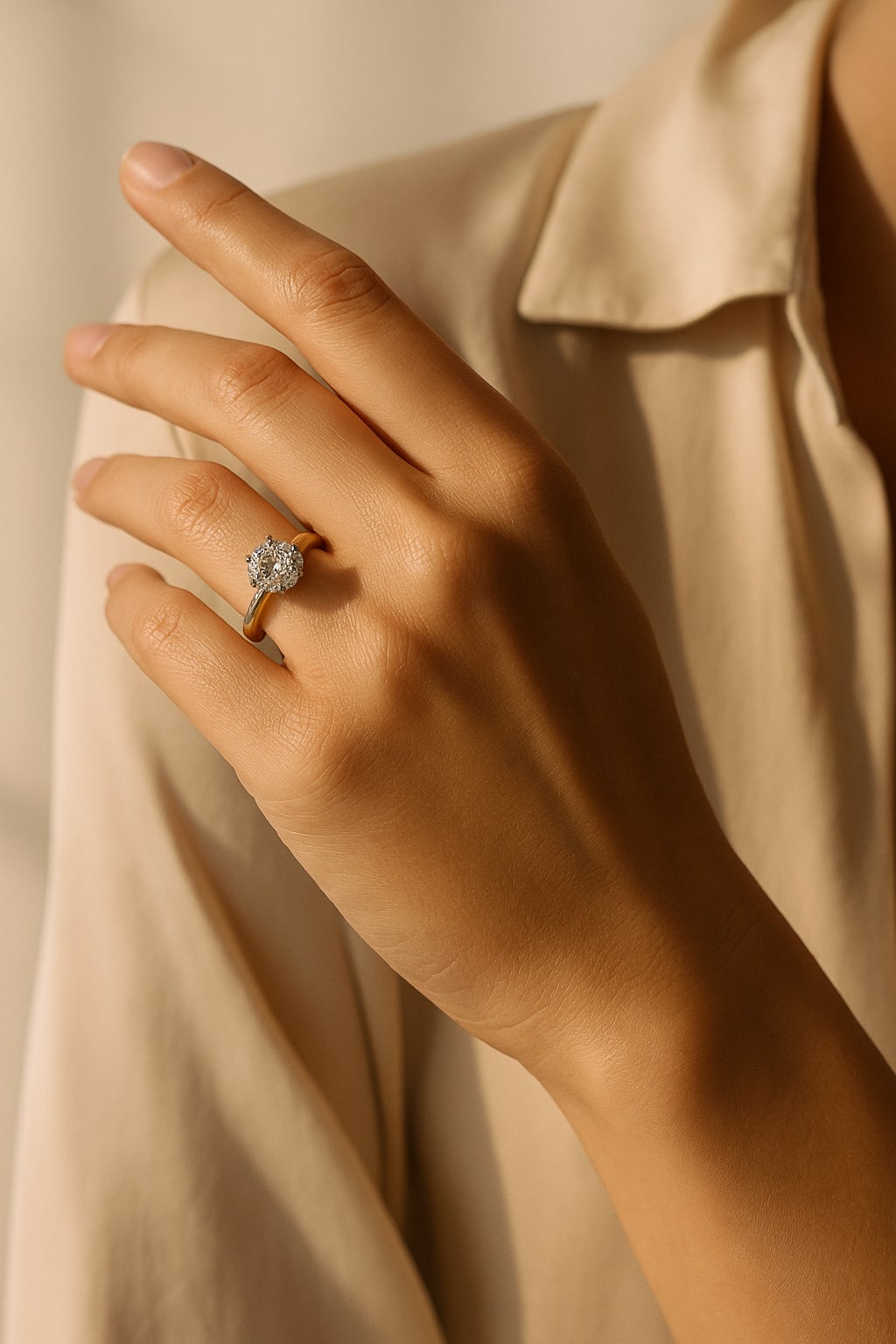14K Two-Tone Gold Diamond Ring