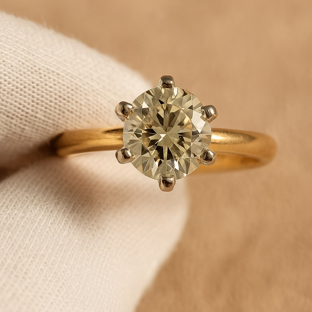 14K Two-Tone Gold Diamond Ring