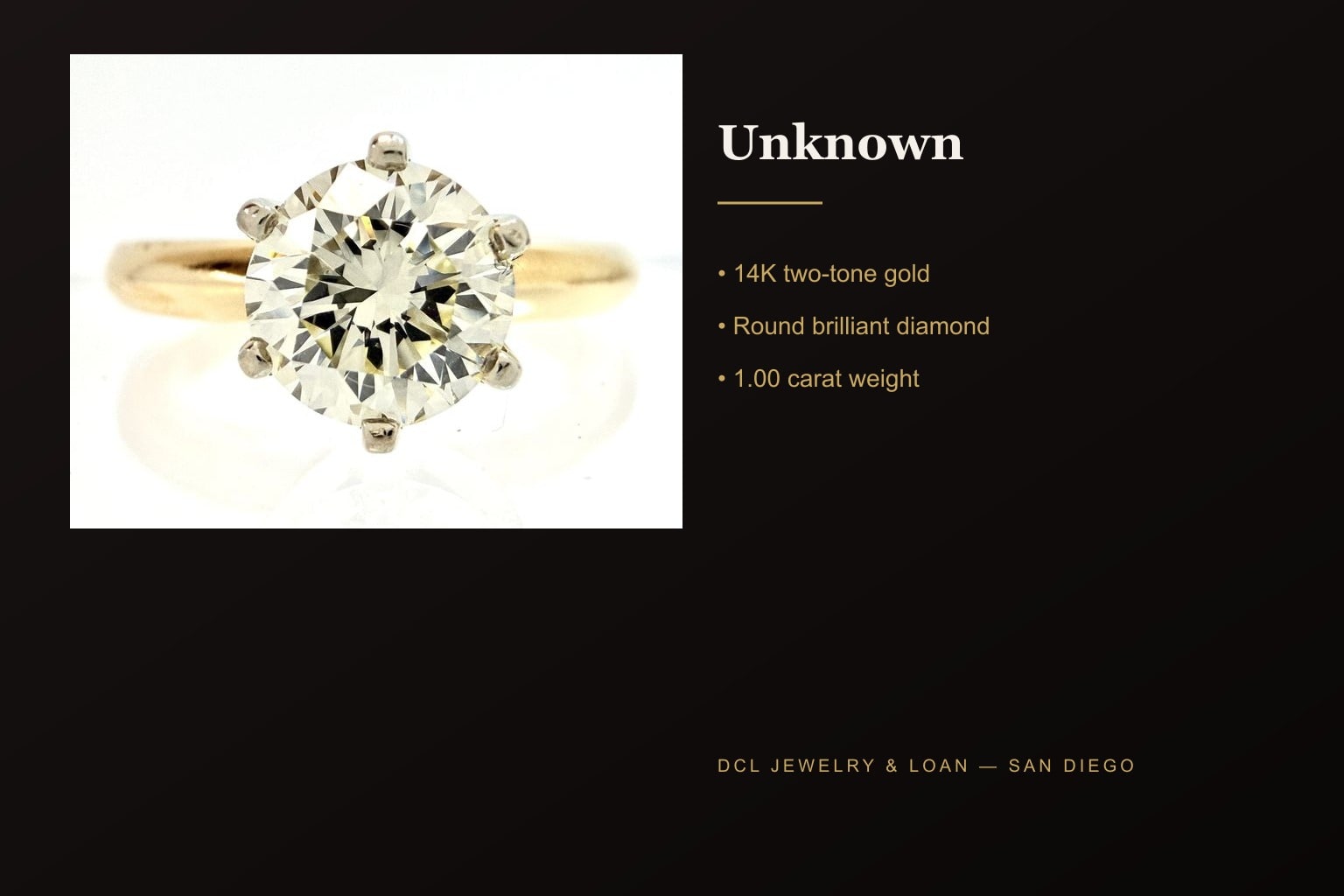 14K Two-Tone Gold Diamond Ring