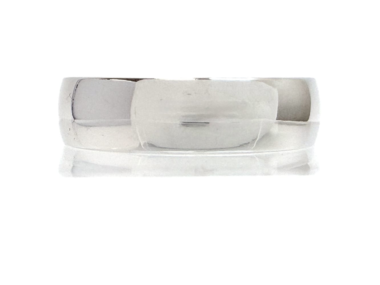 14K White Gold Men's Wedding Band – Size 9.5 3